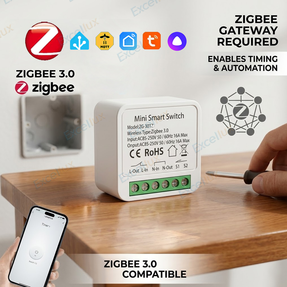 Smart Home Automation Diy - Interruptor Inteligente Mini Zigbee 3.0 de