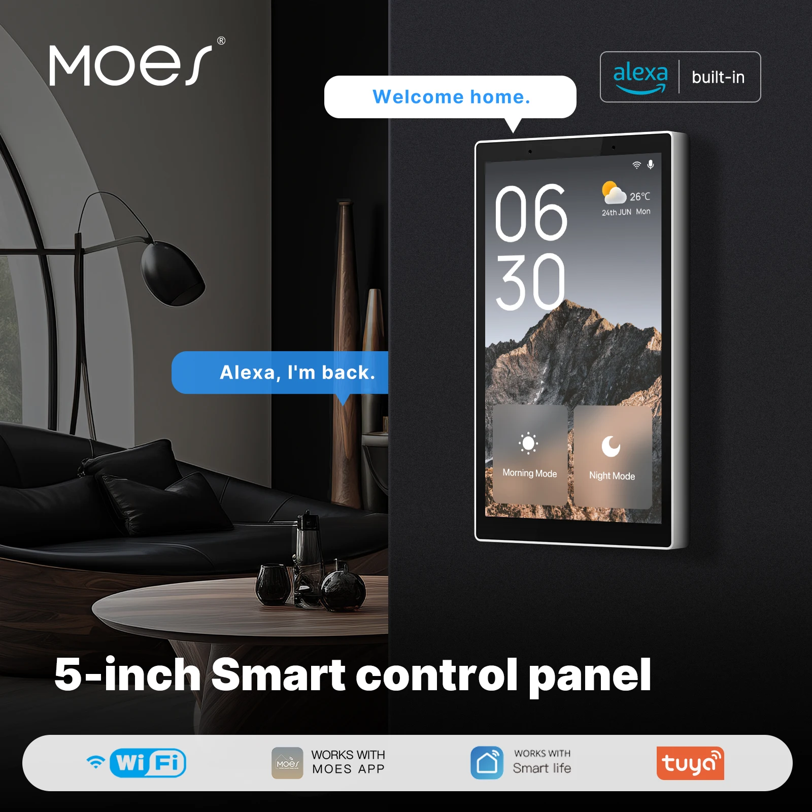 MOES Tuya Wifi pantalla táctil - Matter Hub Thread reseña y precio