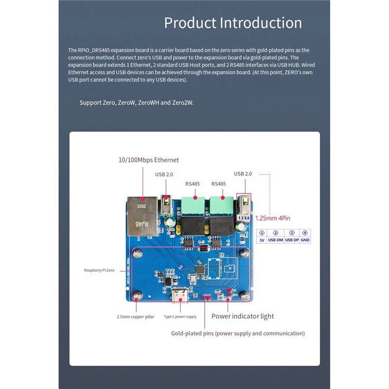 A46U Rpi0-DRS485 Placa de Expa - Pi Zero W Board reseña y precio